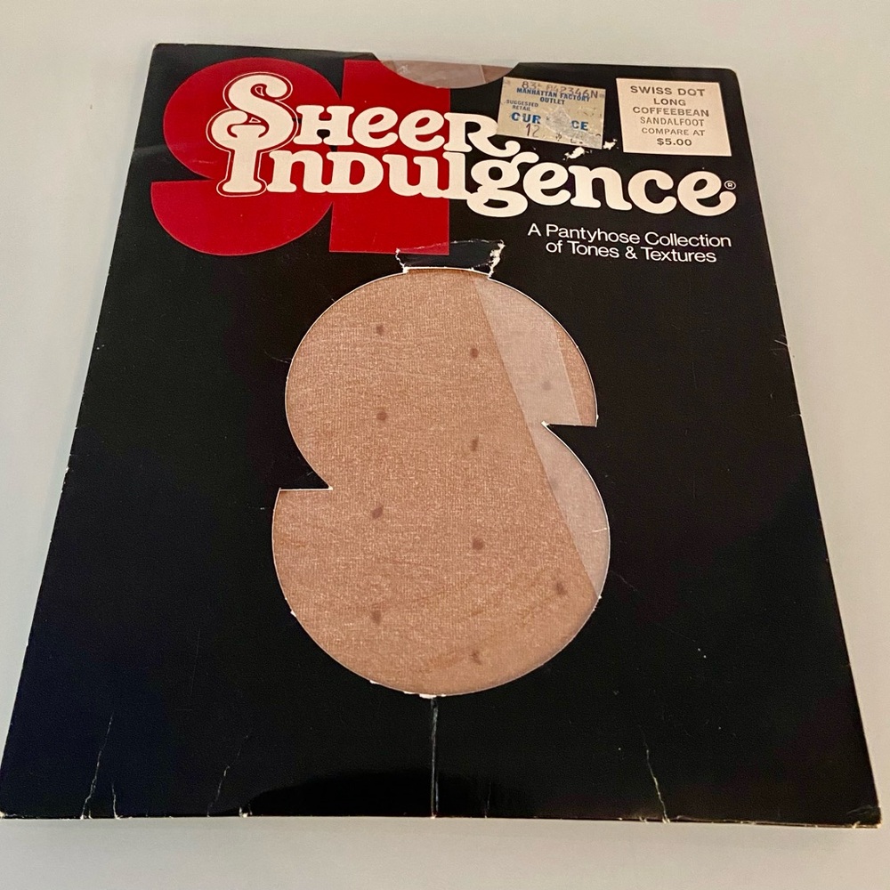 Vintage Sheer Indulgence Swiss Dot Pantyhose Stockings